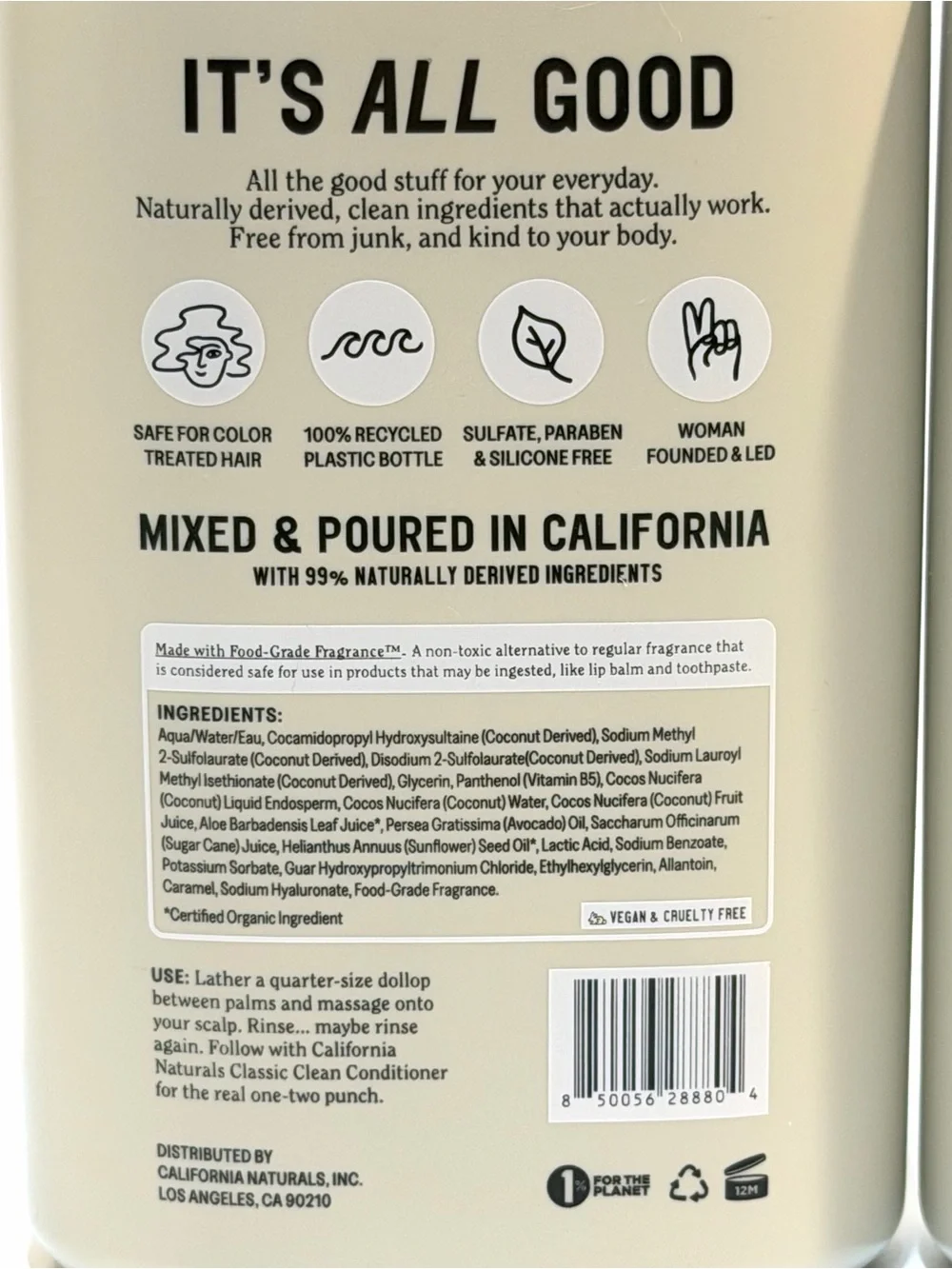 California Naturals Classic Clean Shampoo & Conditioner Toasted Coconut 20 oz